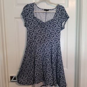 Floral fit and flair Jersey dress